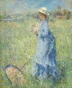 Pierre Auguste Renoir Femme cueillant des Fleurs Germany oil painting artist